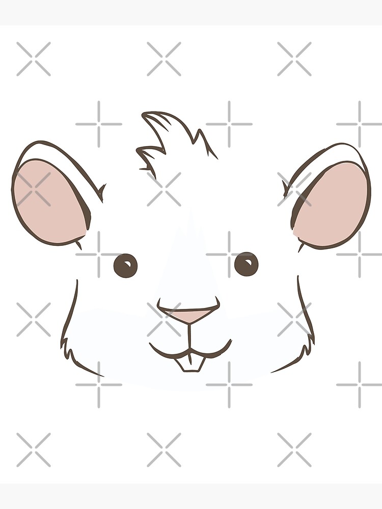 Guinea Pig Head Hamster Face Greeting Card By Dersenat Redbubble