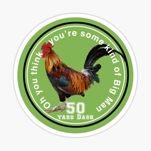 Big Man 50 Yard Dash Sticker