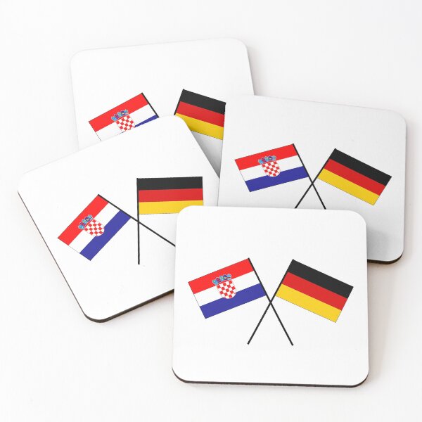 Item preview, Croatia Germany flag crossed flag designed and sold by GeogDesigns.