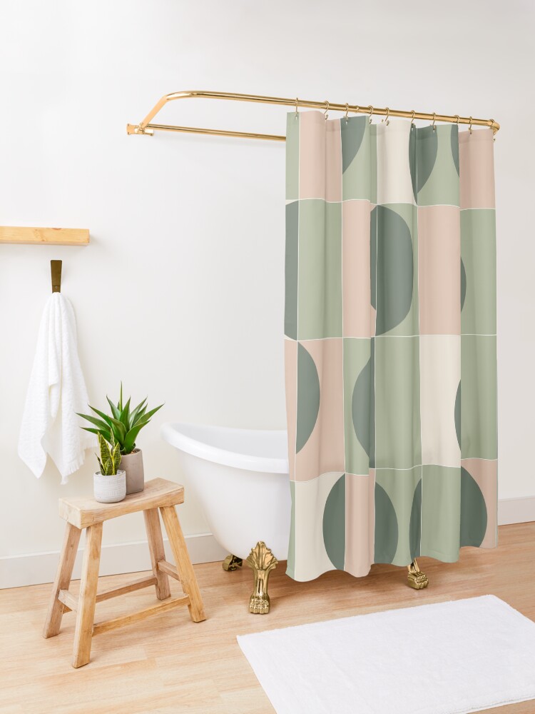 Alternate view of Garden Tiles 02 Shower Curtain