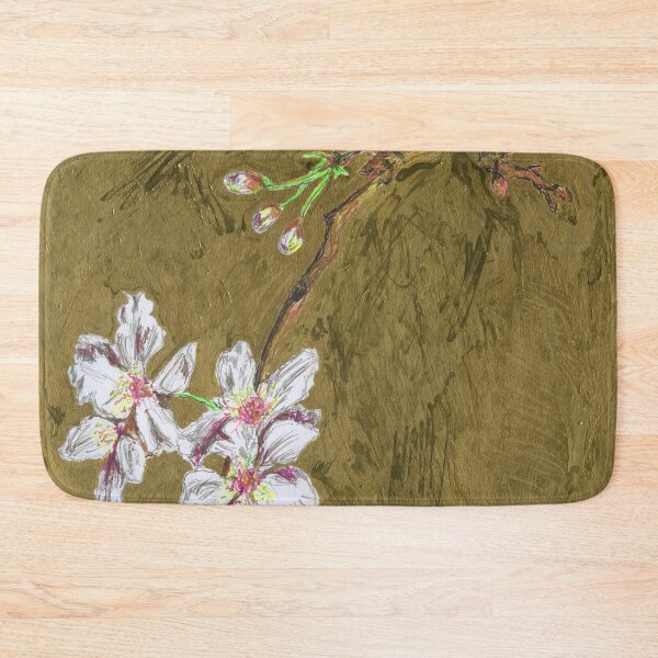 Item preview, Ephemeral White Cherry Blossom on Gold designed and sold by LymphomaLass.