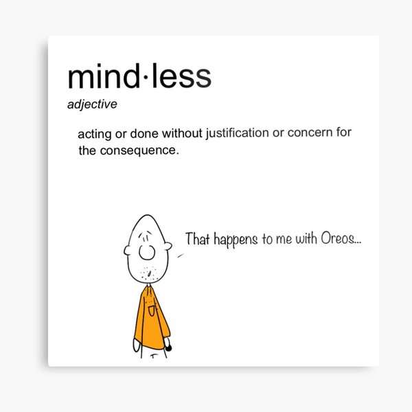 Mindless Cartoon Metal Print