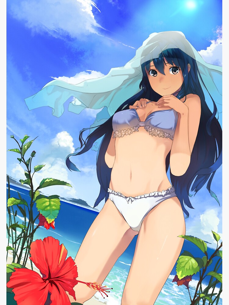 Beach anime girl Magnet by Reynoka