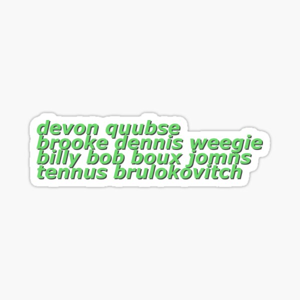 V Team 2 Names Text Sticker