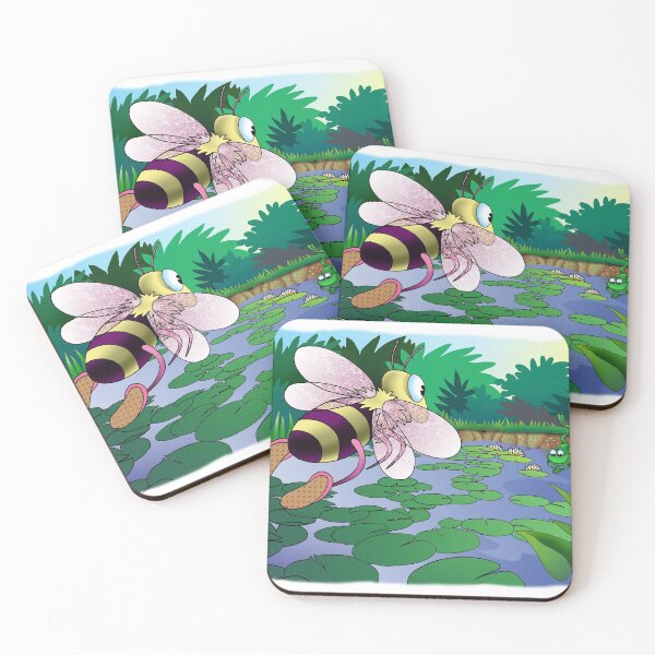 Item preview, Bee and Frog Pond Art Childrens Room Decor designed and sold by Stephen Chambers / The Pop Art Factory.