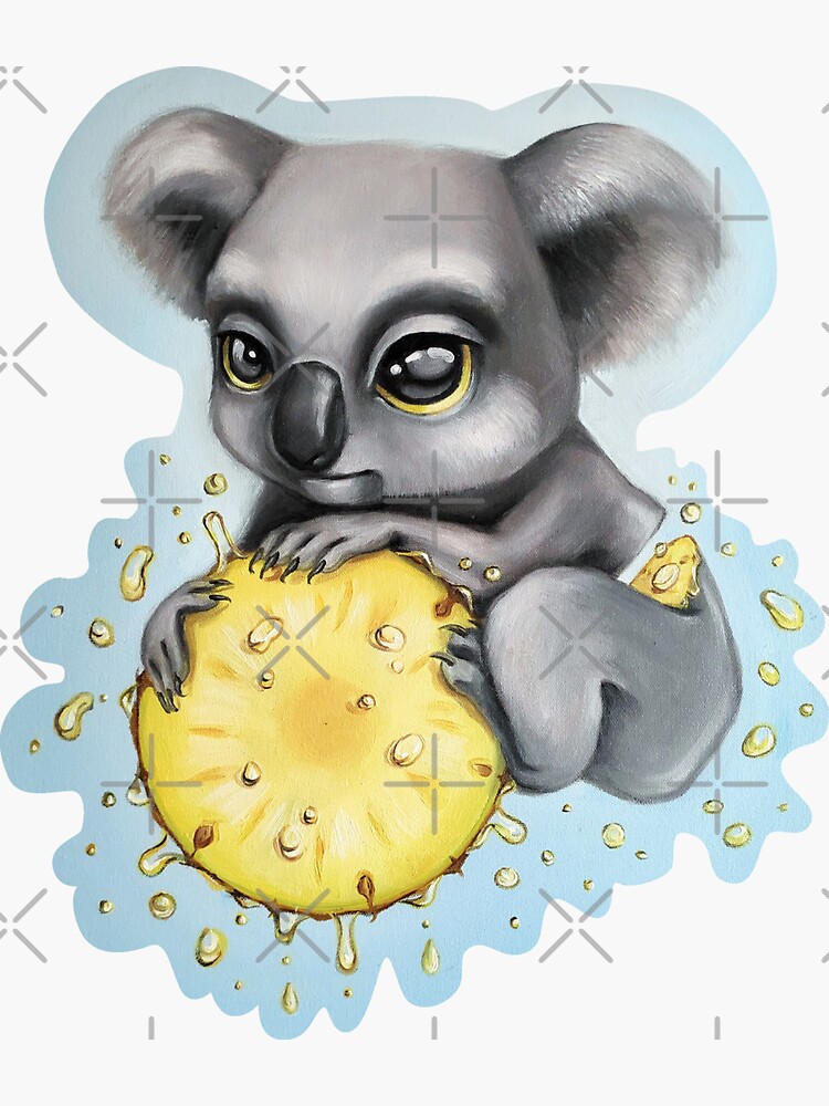 "Pina Koala" Sticker by AVart Redbubble