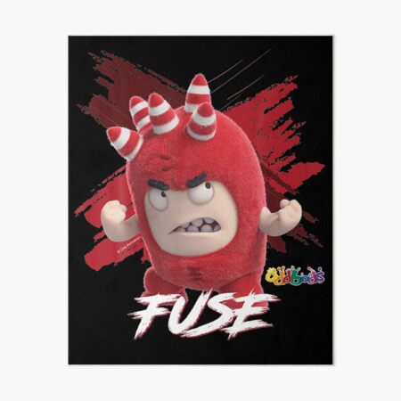 oddbods fuse is angry art board print by babyvn04