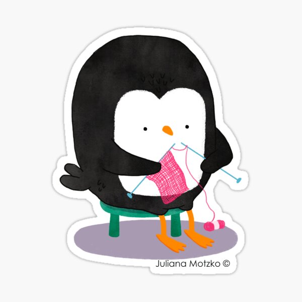 Tricot Penguin Sticker