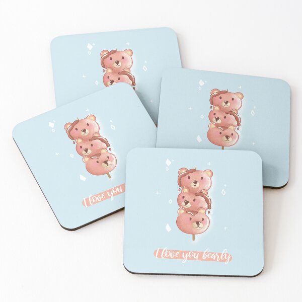 Item preview, I love you bearly bear mitarashi dango pastries and desserts pun card designed and sold by AliciaBarten.