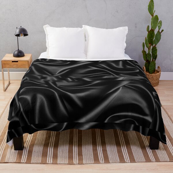 Item preview, Black Satin Silk Abstract Folded Textures Fabric  designed and sold by NoGrayDays1.