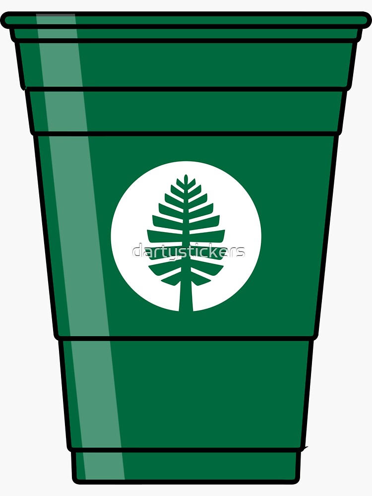 "Dartmouth Pong Cup" Sticker by dartystickers Redbubble