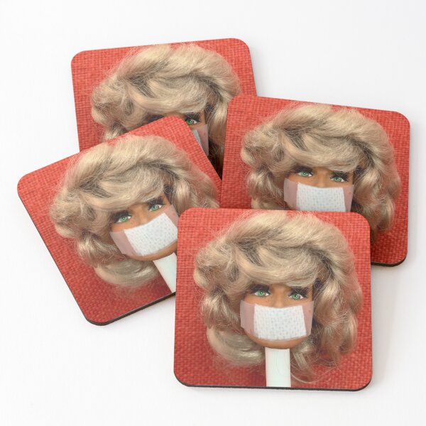 Item preview, Farrah Doll Head Covid 19 Red Background designed and sold by IamRaym.