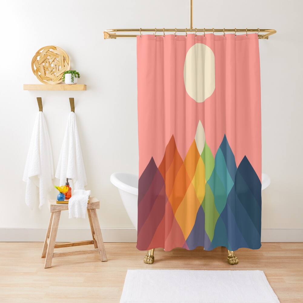 Rainbow Peak Shower Curtain