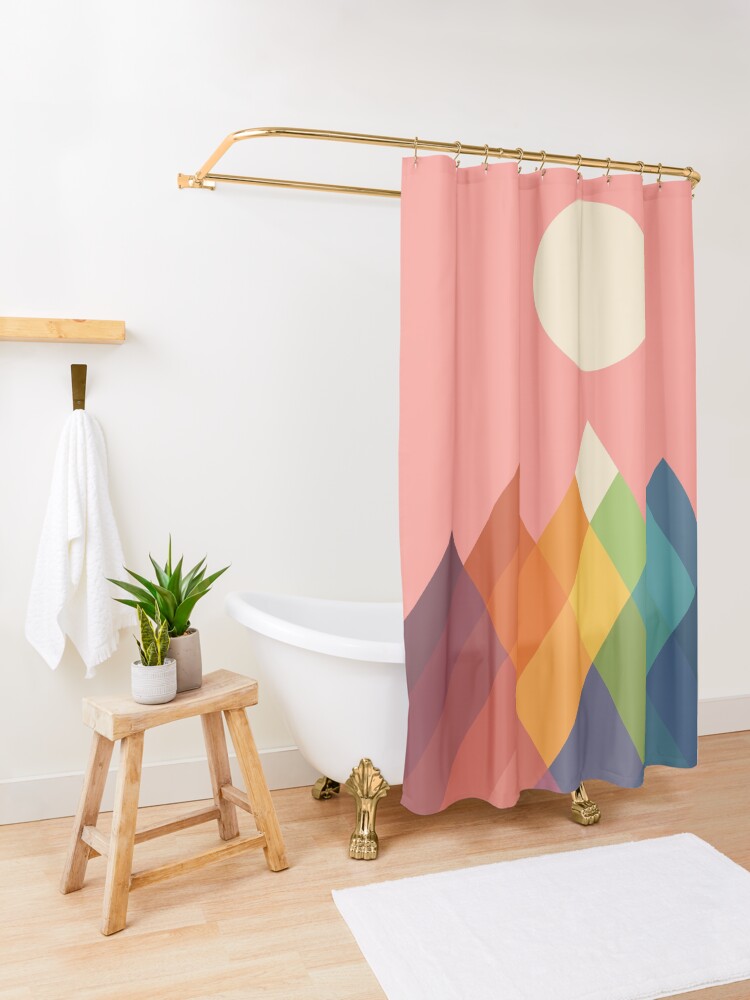 Alternate view of Rainbow Peak Shower Curtain