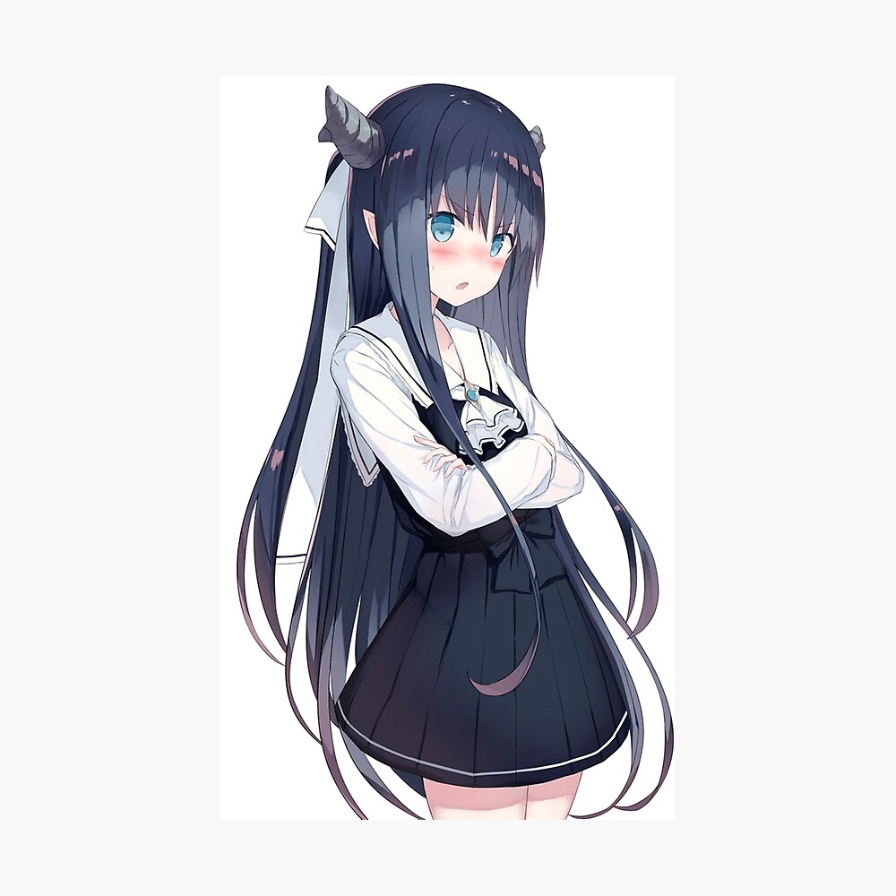 Anime Manga Cute Girl Yandere Tsundere Poster By Sinsea Redbubble