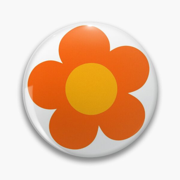 Item preview, groovy retro flower orange/yellow designed and sold by oliviarosa.