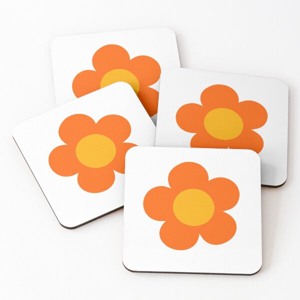 Item preview, groovy retro flower orange/yellow designed and sold by oliviarosa.