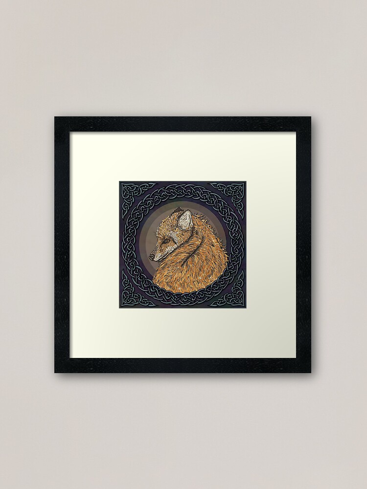 Alternate view of Celtic Fox Framed Art Print