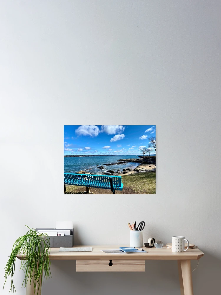 Thumbnail 2 of 3, Poster, Blue Bench designed and sold by Ruth Curtis.