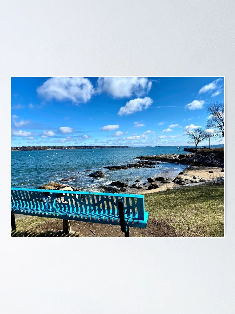 Thumbnail 1 of 3, Poster, Blue Bench designed and sold by Ruth Curtis.