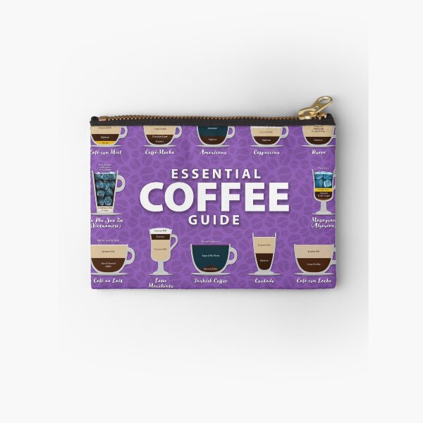 Item preview, Lavender Violet Colored Background Types of Coffee Chart designed and sold by Coffee-Meme.