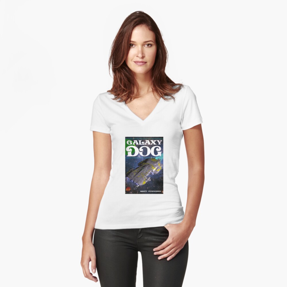 Item preview, Fitted V-Neck T-Shirt designed and sold by moonbug.