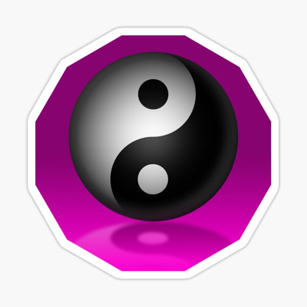 Yin Yang - Pink Sticker