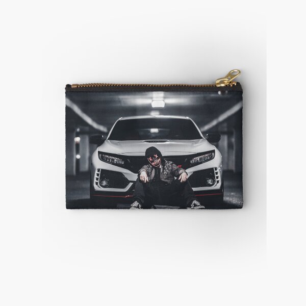 Item preview, man in mask near white Honda car designed and sold by erikallen920.