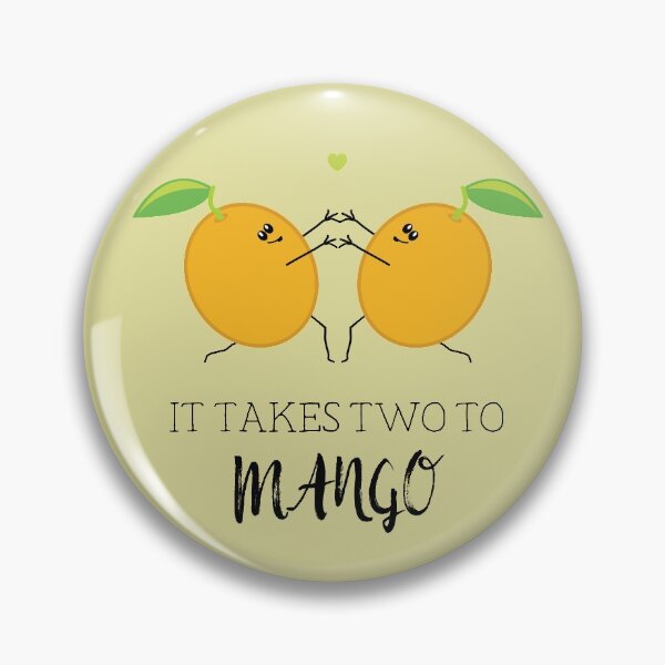 Item preview, Takes Two to Mango Tango Cute Fruit Food Pun Graphic designed and sold by HotHibiscus.