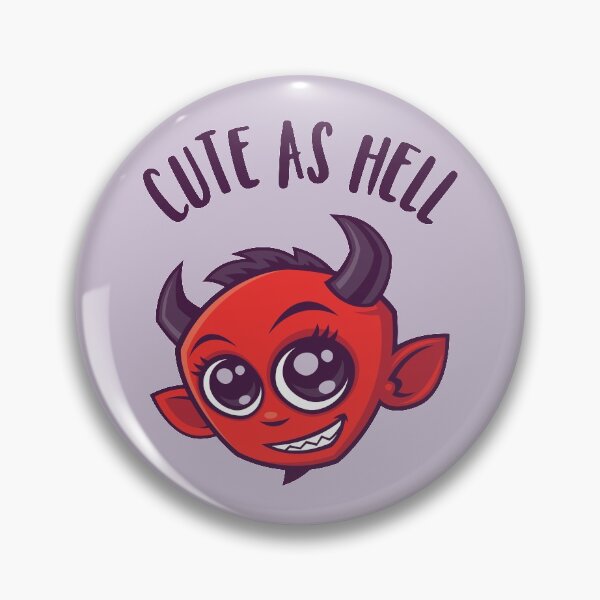 Item preview, Cute as Hell Devil with Dark Text designed and sold by fizzgig.