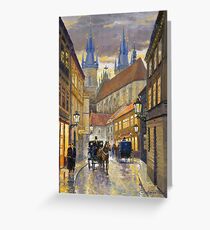 Prague Old Street Stupartska Greeting Card