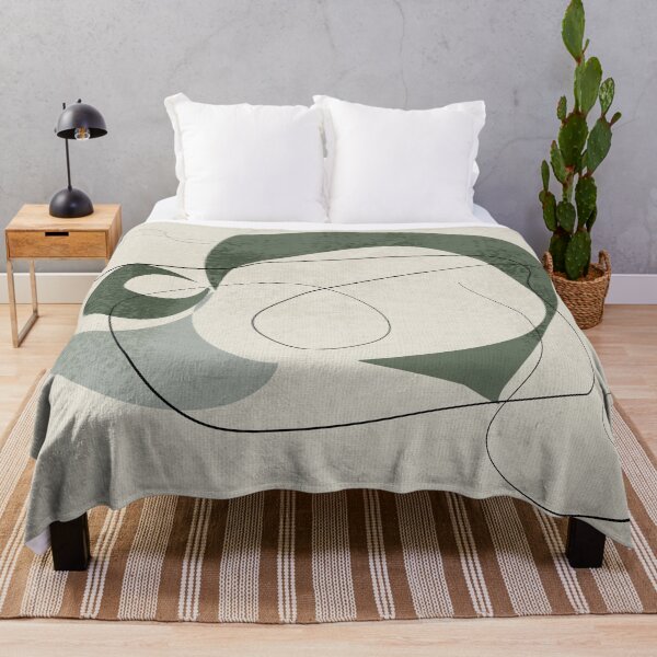 Item preview, Minimalist Abstract Art Shapes - Scribbles Hunter Green 1 designed and sold by simplydesignart.