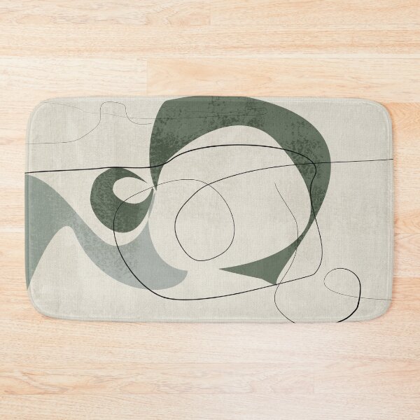 Item preview, Minimalist Abstract Art Shapes - Scribbles Hunter Green 1 designed and sold by simplydesignart.