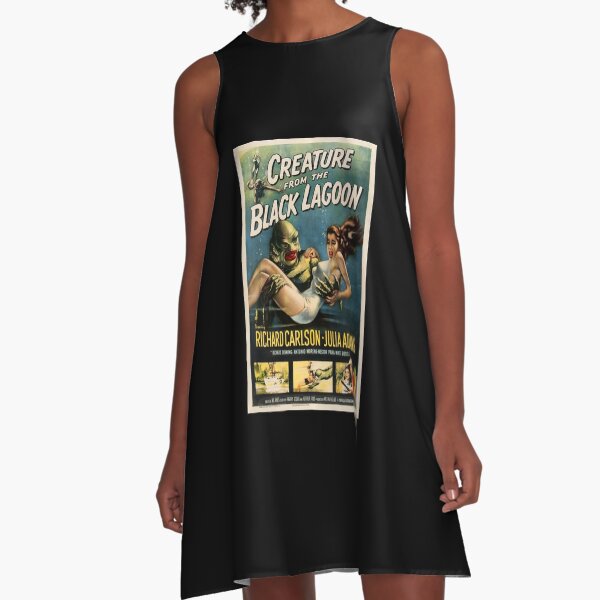 Creature From The Black Lagoon Retro Horror Movie Poster A-Line Dress
