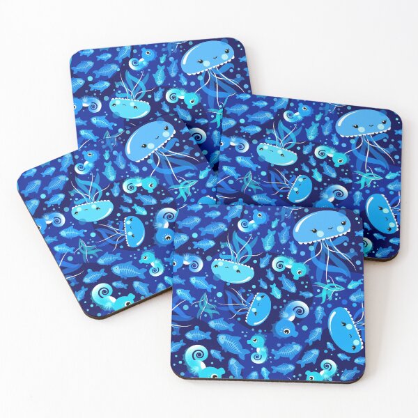 Item preview, Illustration Under Water Creatures with Jellyfishes and Seahorses designed and sold by Pia Kolle.