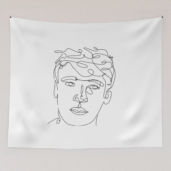 Item preview, cursed wilbur soot line drawing designed and sold by ren.