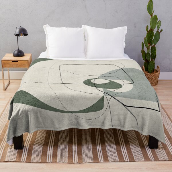 Item preview, Minimalist Abstract Art Shapes - Scribbles Hunter Green 2 designed and sold by simplydesignart.