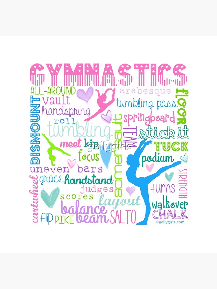 Gymnastics Typography in Pastels by gollygirls