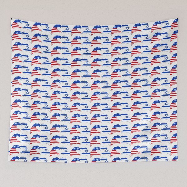 Item preview, We Heart USA & Israel Patriot Flag Series designed and sold by Carbon-Fibre Media.