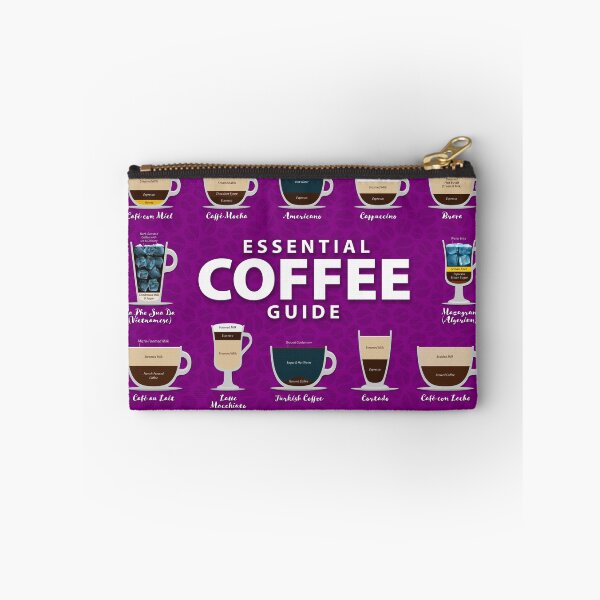 Item preview, Purple Colored Background Types of Coffee Chart designed and sold by Coffee-Meme.