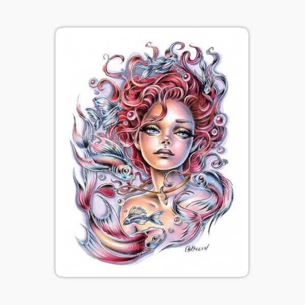 Mermaid's Heart Sticker