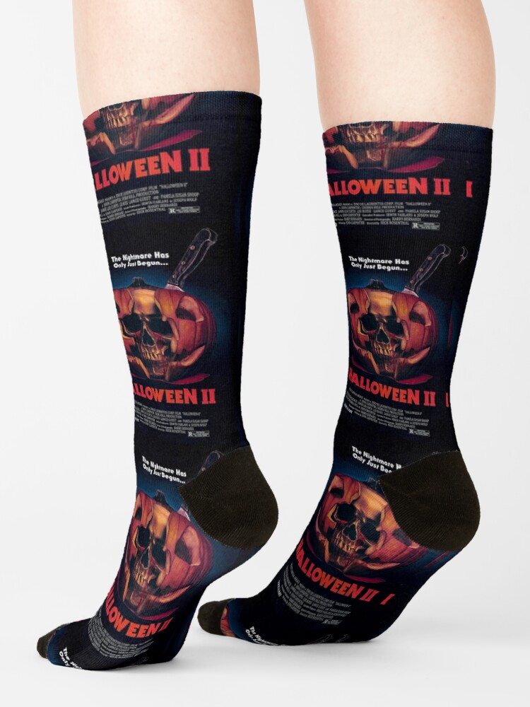 "Halloween 2 Horror Movie Poster" Socks for Sale by rollthemall Redbubble
