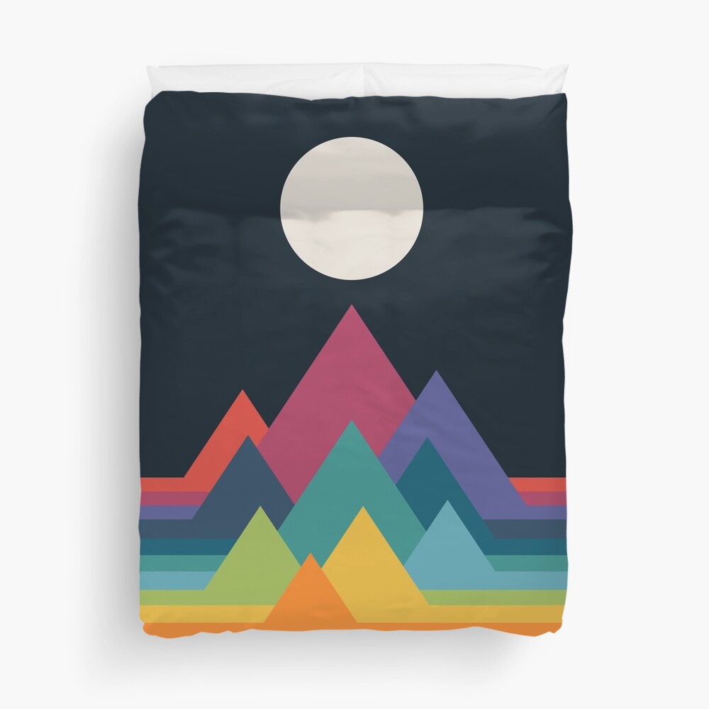 Whimsical Mountains Duvet Cover