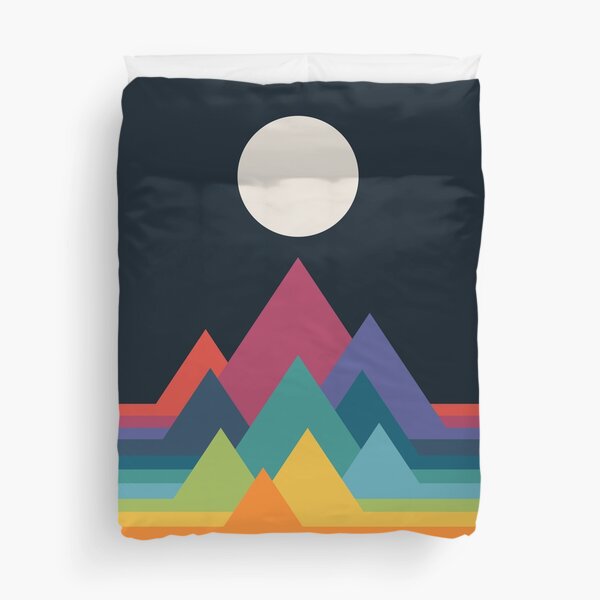 Whimsical Mountains Duvet Cover