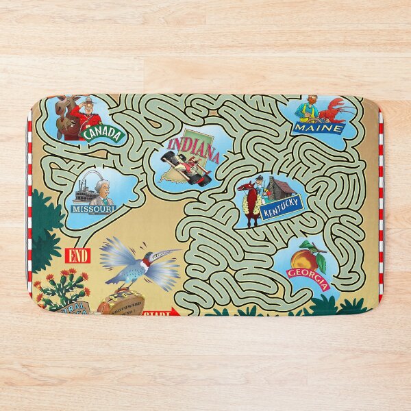 Artikelvorschau, Kolibri Migration Labyrinth Puzzle Art Kinderzimmer Dekor entworfen und verkauft von Stephen Chambers / The Pop Art Factory.