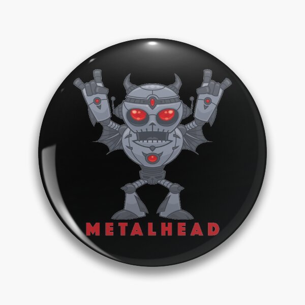 Item preview, Metalhead - Heavy Metal Robot Devil - With Text designed and sold by fizzgig.