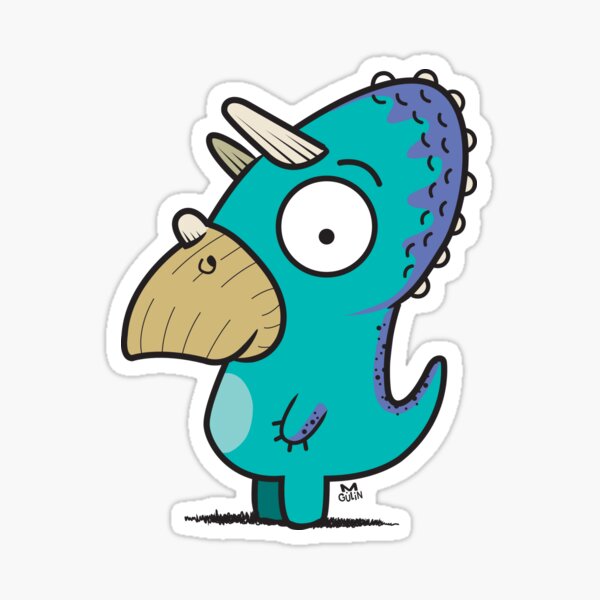 Cute Dinosaur Triceratops Sticker