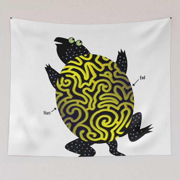 Item preview, Snapping Turtle Maze Puzzle Art Childrens Room Decor designed and sold by Stephen Chambers / The Pop Art Factory.