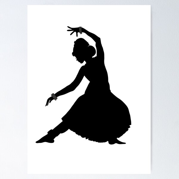 Item preview, classical Indian dancer silhouette  designed and sold by mahimam13.