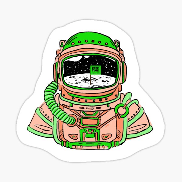 Ruel Free Time astronaut sticker Sticker
